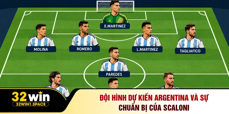 Đội hình dự kiến Argentina và sự chuẩn bị của Scaloni